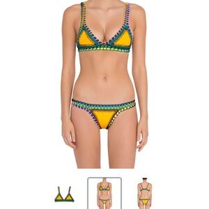 KIINI Yellow Crochet Bikini